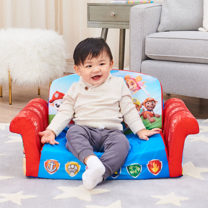 Marshmallow Furniture Kids 2-in-1 Flip Open Foam Compress Sofa Bed, Paw Patrol