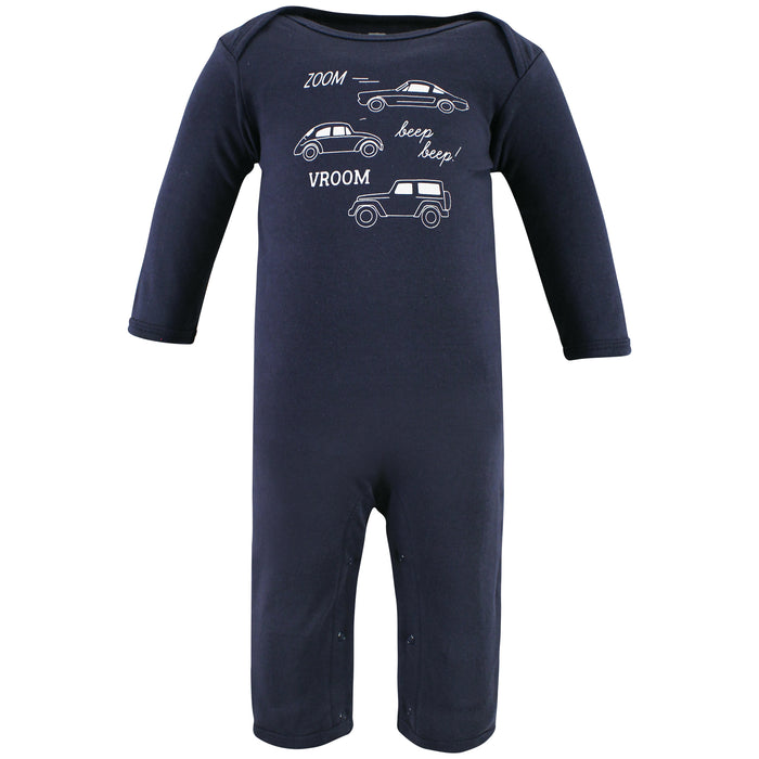 Hudson Baby Infant Boys Cotton Coveralls, Cars