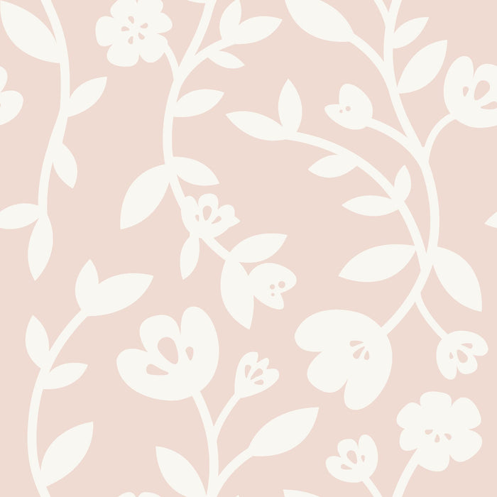 TeepeeJoy Floral Themed Wallpaper - Blushing Petals