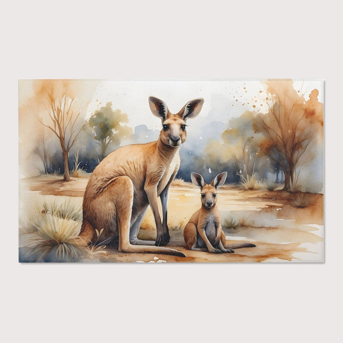 TeepeeJoy Kangaroo Area Rug for Nursery and Kids Rooms - Bouncing Buddies