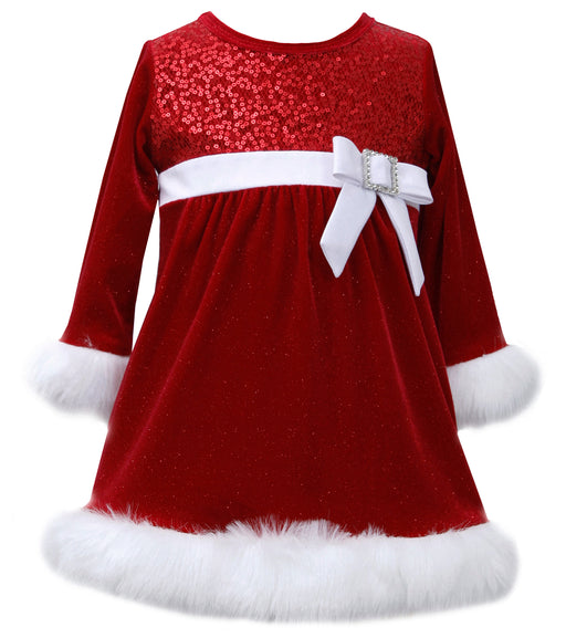 Bonnie Baby Sequin Santa Dress