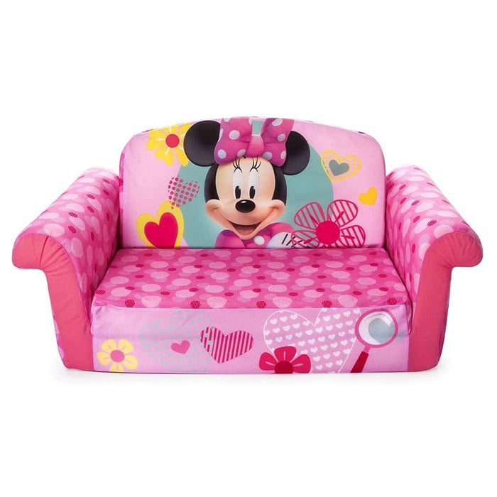 Marshmallow Furniture Kids 2-in-1 Flip Open Foam Compress Sofa Bed, Minnie Mouse