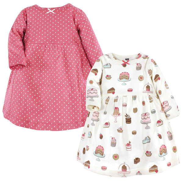 Hudson Baby Girl Cotton Dresses, Sweet Bakery 2-Pack