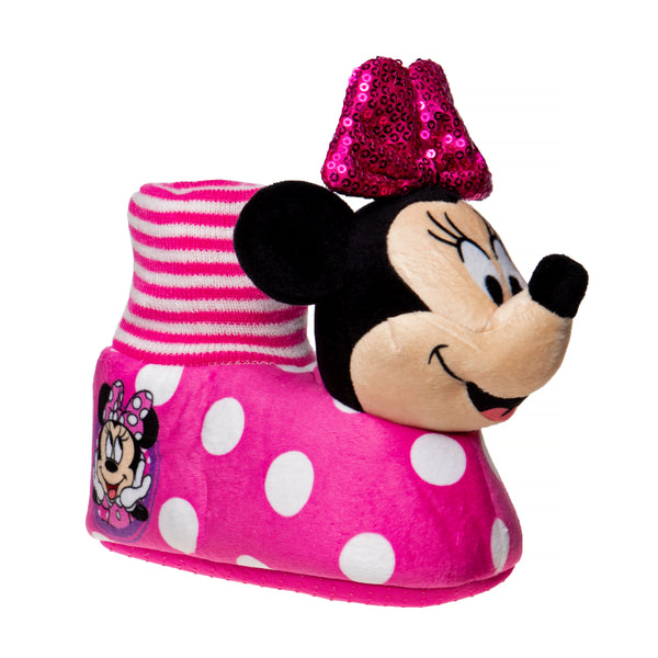 Disney Mickey Mouse Girl Slippers Fuchsia White