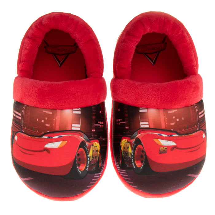 Disney Pixar Cars Boys Slip On Slippers Red
