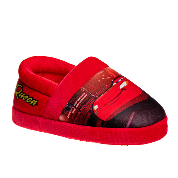 Disney Pixar Cars Boys Slip On Slippers Red