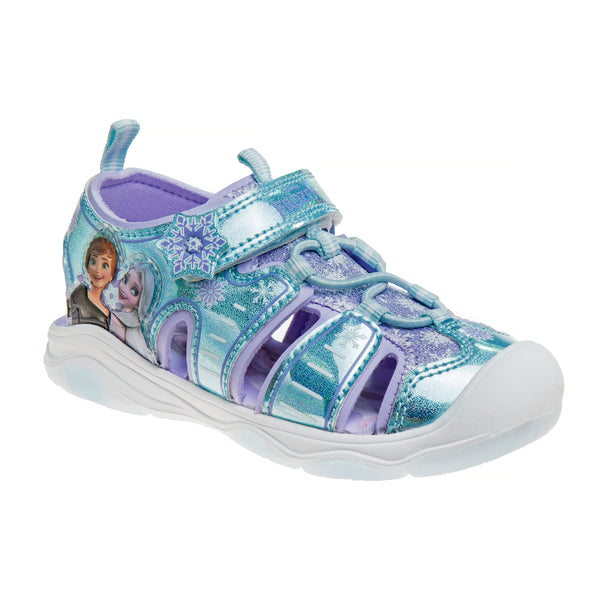 Disney Frozen Girls Closed Toe Sport Sandals (Toddler/Little Kids) Light Blue/Lilac