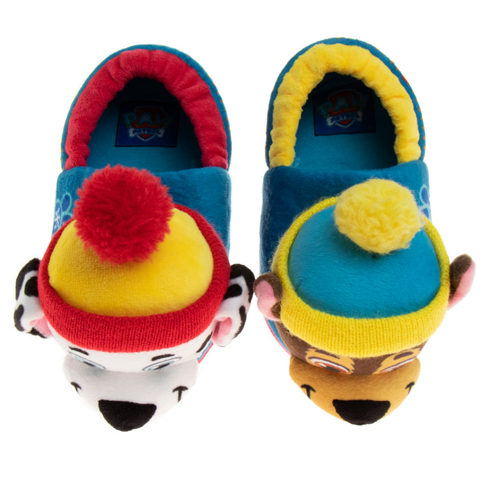 Nickelodeon Paw Patrol Marshall and Chase Boys Slippers