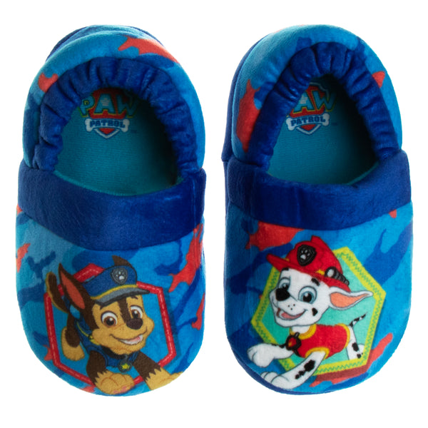 Nickelodeon Paw Patrol Marshall and Chase to the Rescue Toddler Boys' Slippers