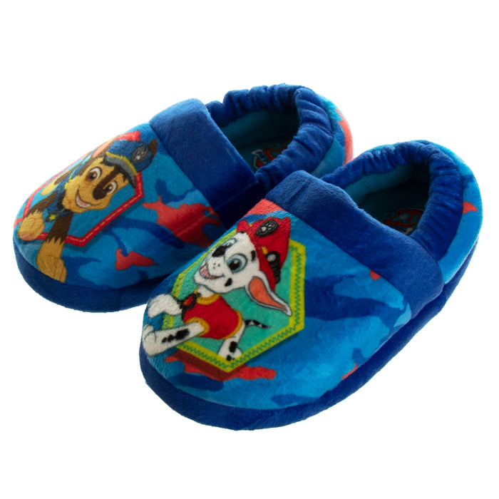 Nickelodeon Paw Patrol Marshall and Chase to the Rescue Toddler Boys' Slippers