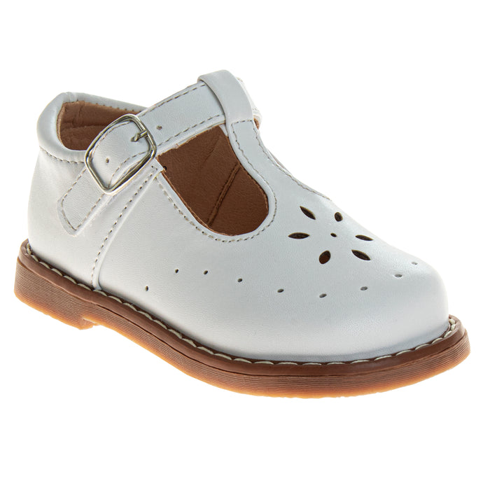 Josmo Girls' T-Strap Shoes. (Infant/Little Kids) White