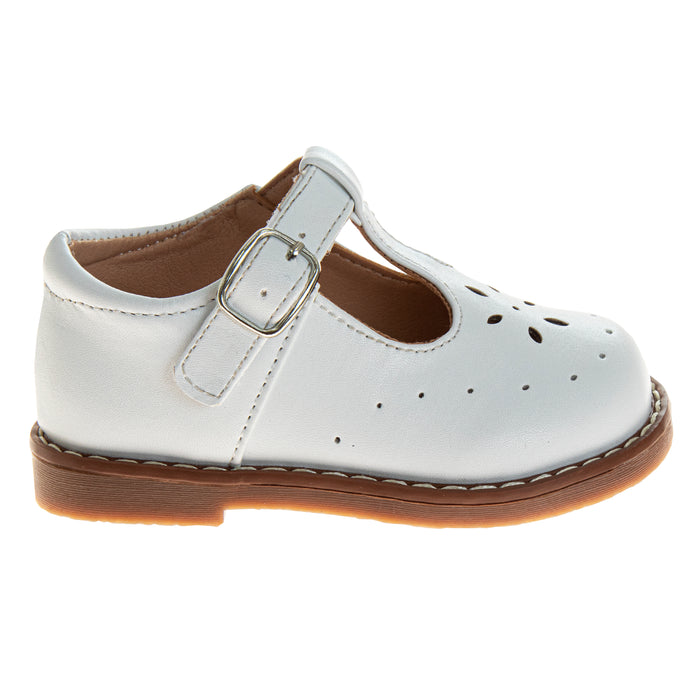 Josmo Girls' T-Strap Shoes. (Infant/Little Kids) White