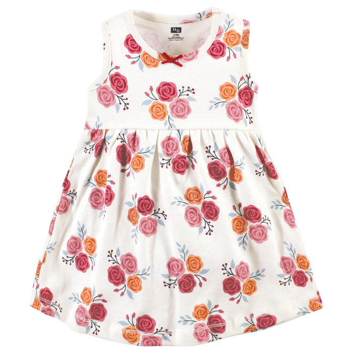 Hudson Baby Toddler & Baby Girl Cotton Dress and Cardigan Set, Autumn Rose