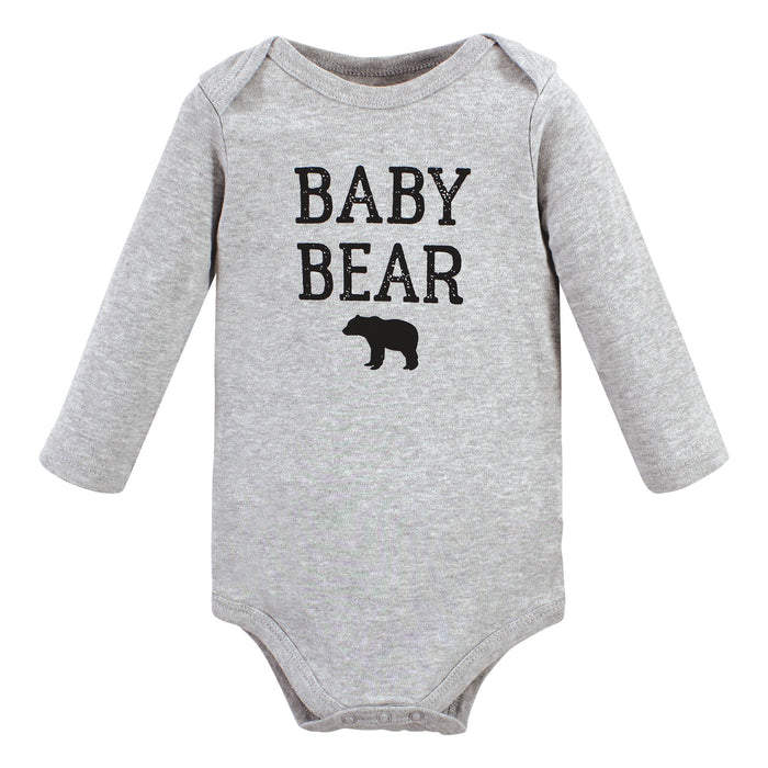 Hudson Baby Cotton Bodysuit and Pant Set, Buffalo Plaid Moose Bear