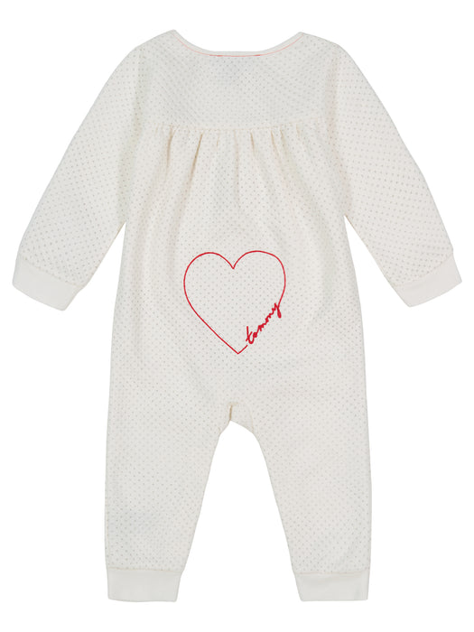 Tommy Hilfiger Baby Girls Coverall in Cream