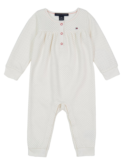 Tommy Hilfiger Baby Girls Coverall in Cream