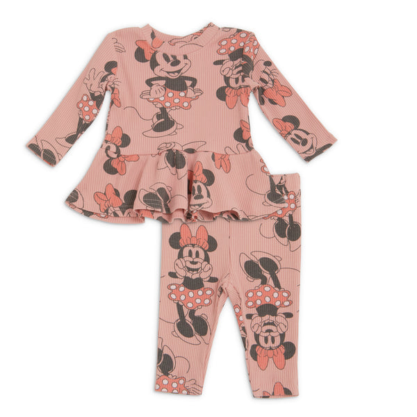 Disney Minnie Mouse 2 Piece Ruffle Top with Legging