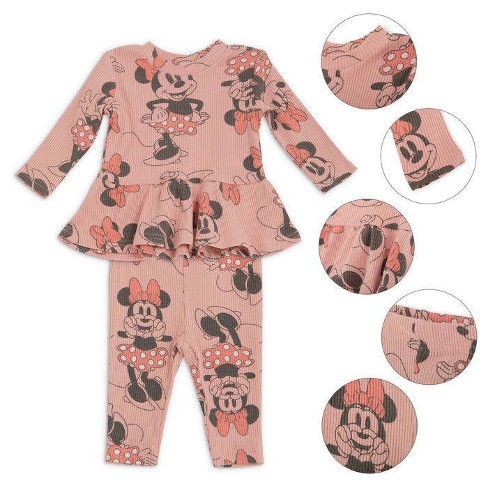 Disney Minnie Mouse 2 Piece Ruffle Top with Legging