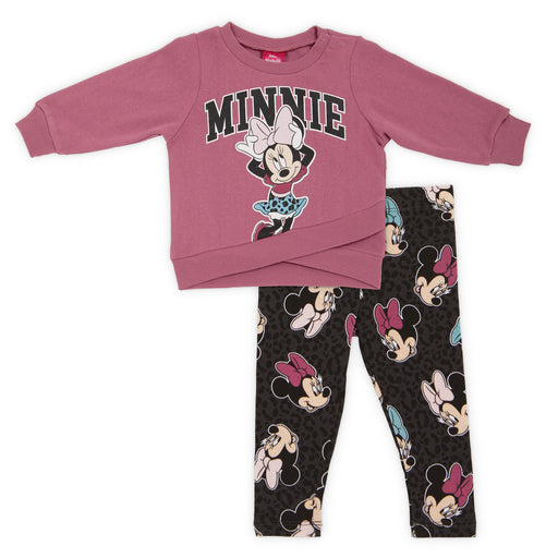 Bentex Minnie Mouse 2 Piece Fleece Top And Legging Set