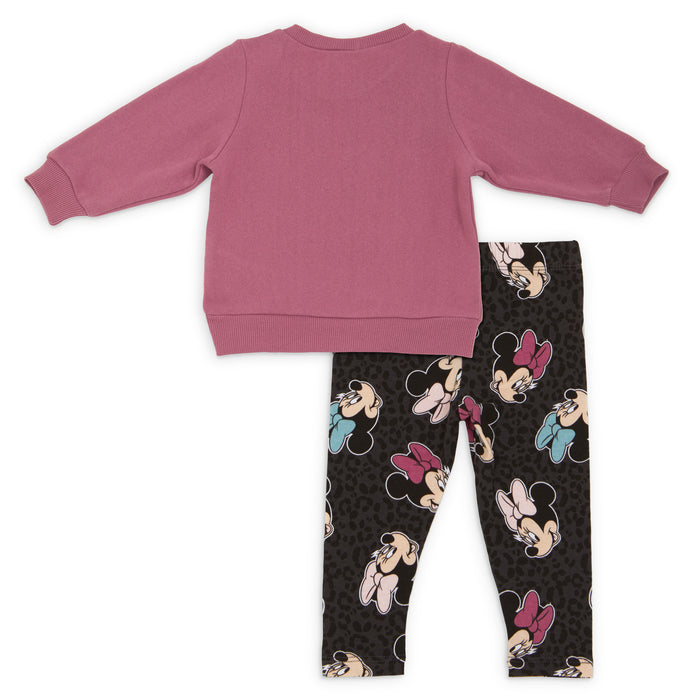 Bentex Minnie Mouse 2 Piece Fleece Top And Legging Set