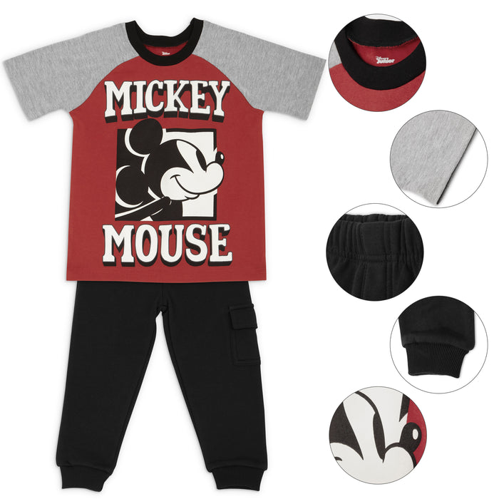 Disney Mickey Mouse 2 Piece Short Sleeve Top and Pant Set