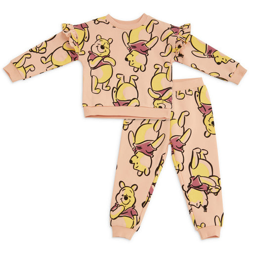 Disney Winnie The Pooh 2 Piece Fleece Ruffle Top And Pant Set