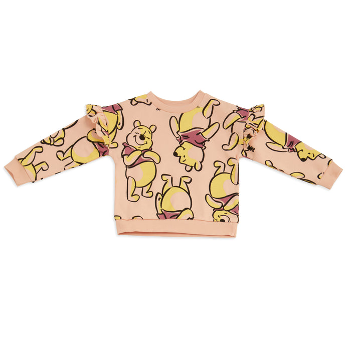 Disney Winnie The Pooh 2 Piece Fleece Ruffle Top And Pant Set