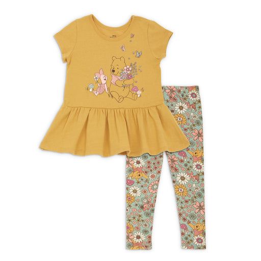 Bentex Winnie The Pooh 2Piece Ss Ruffle Top And Legging