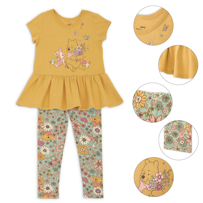 Bentex Winnie The Pooh 2Piece Ss Ruffle Top And Legging