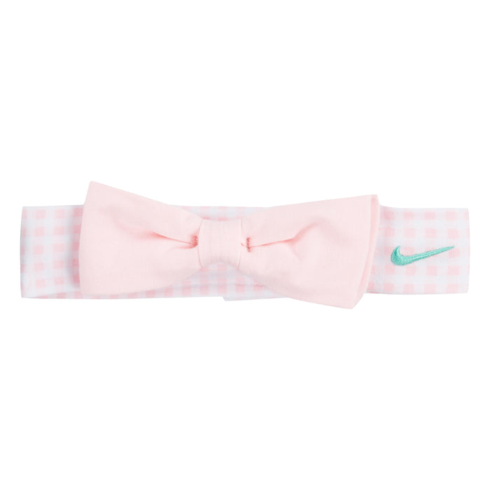 Nike Gift Set Bodysuit, Bib, & Headband in Pink Newborn-6 Months