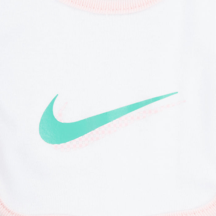 Nike Gift Set Bodysuit, Bib, & Headband in Pink Newborn-6 Months