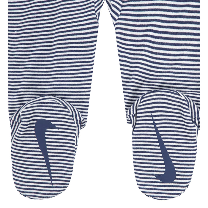 Nike Striped Footed Coverall in Midnight Navy