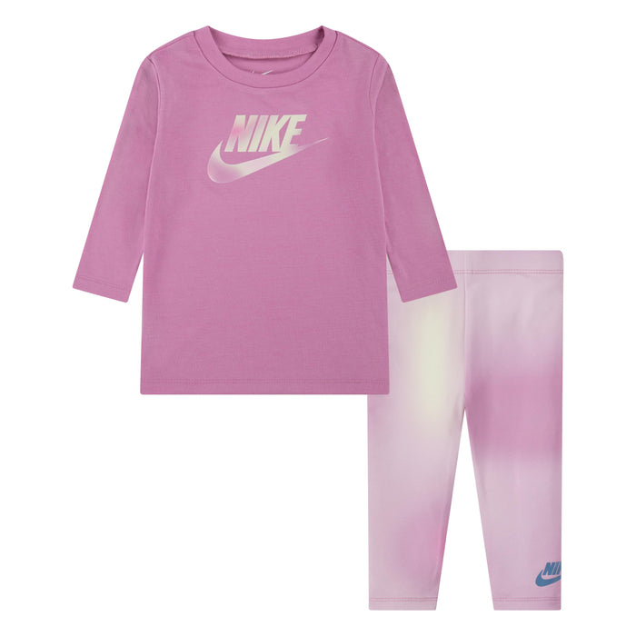 Nike Baby Girl Pink Long Sleeve Top and Legging Set Magic Flamingo