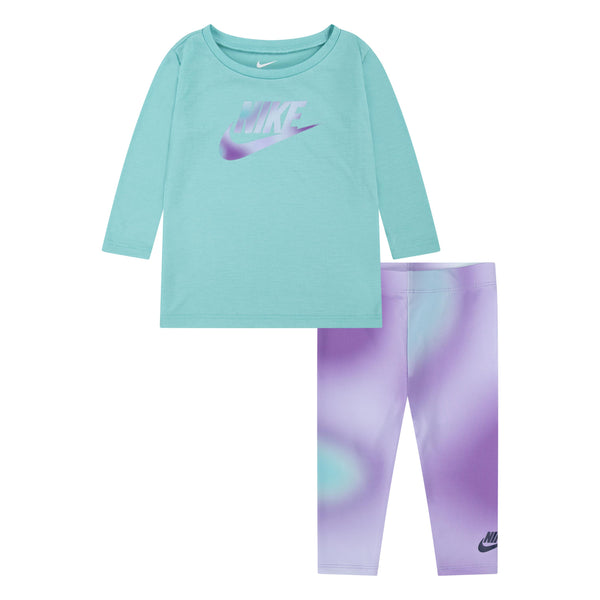 Nike Baby Girl Turquoise Long Sleeve Top and Legging Set Black Raspberry