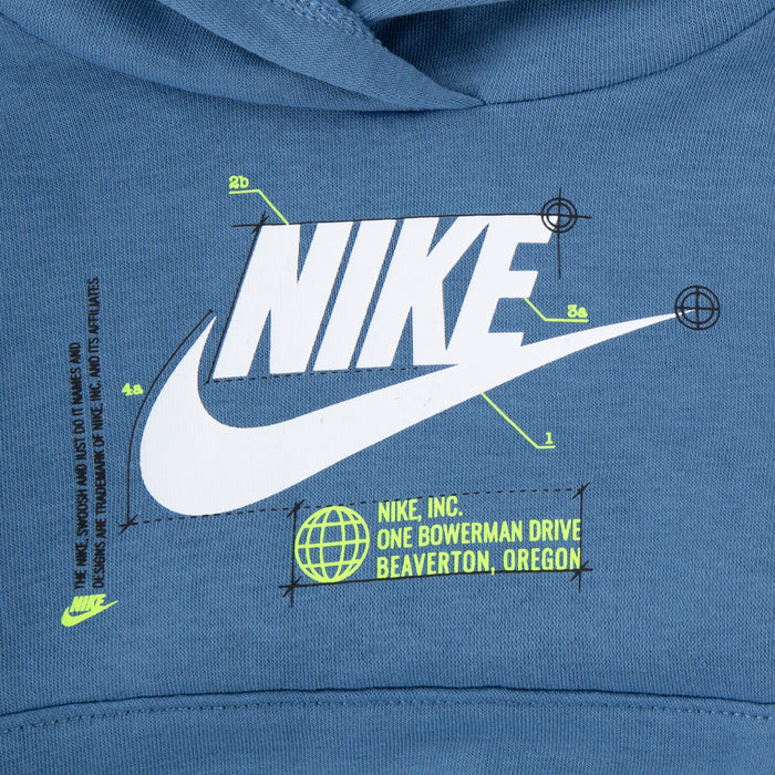 Nike Boy 2 Piece Fleece Logo Set in Aegean Storm