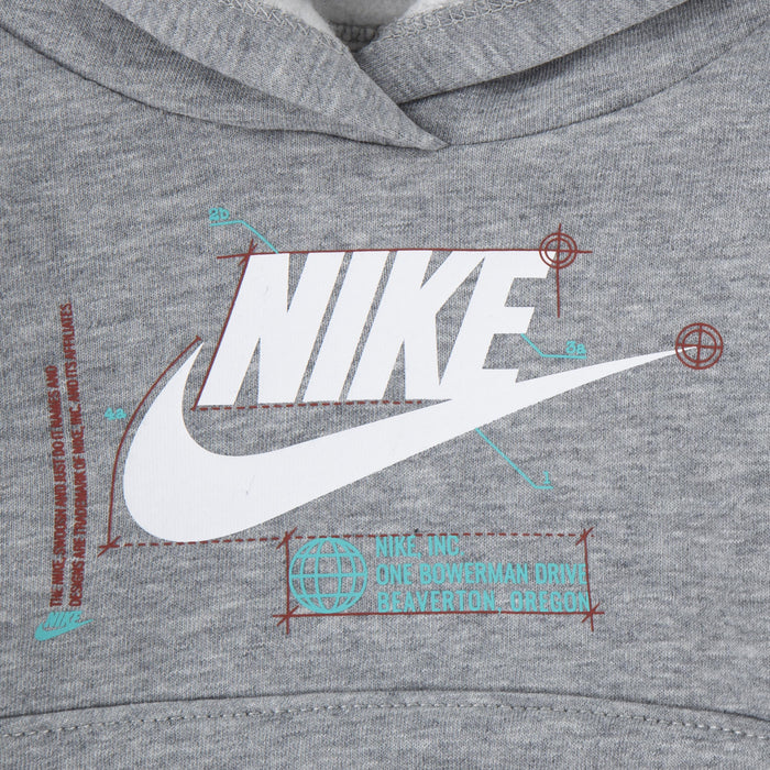 Nike Boy 2 Piece Fleece Logo Set in Dark Grey Heather