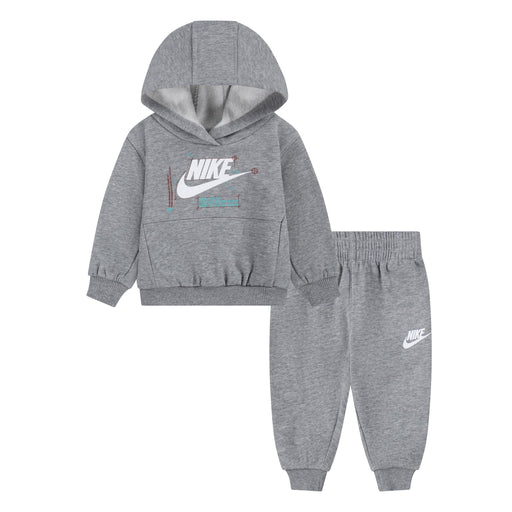 Nike Boy 2 Piece Fleece Logo Set in Dark Grey Heather