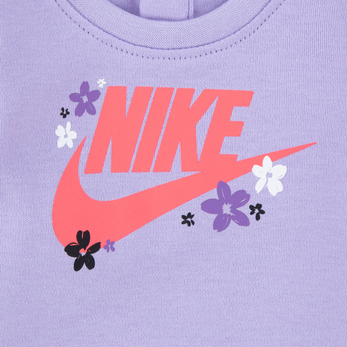 Nike Baby Girl 2 Piece Purple Bodysuit and Legging Set