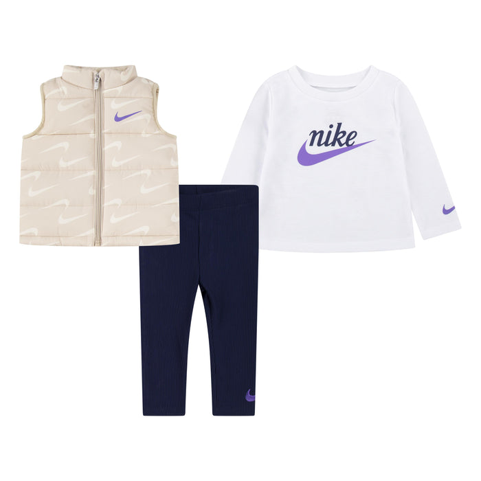 Nike Baby Girl 2 Piece Neutral Vest and Pant Set