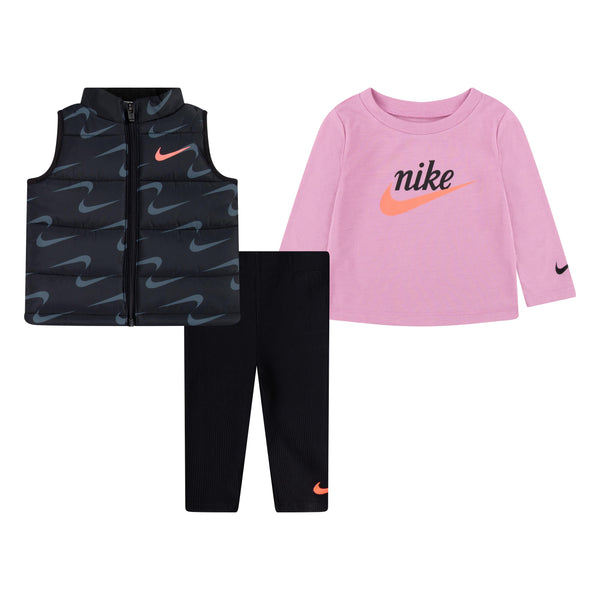 Nike Baby Girl 2 Piece Pink Vest and Pant Set