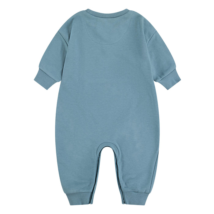 Niki Eid1 Crew Coverall in Denim Turquoise