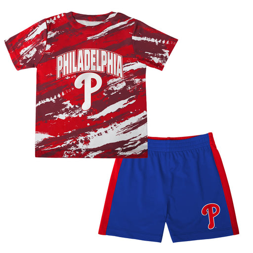 MLB Phillies Stealing Home Tee Shirt & Short Set