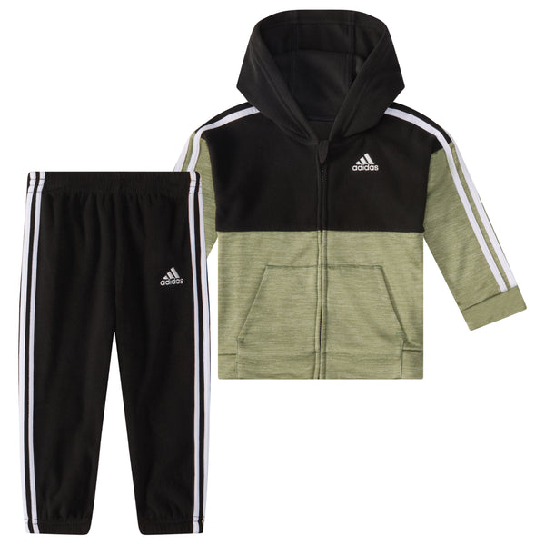 Adidas Hooded Mix Fleece Jacket Set