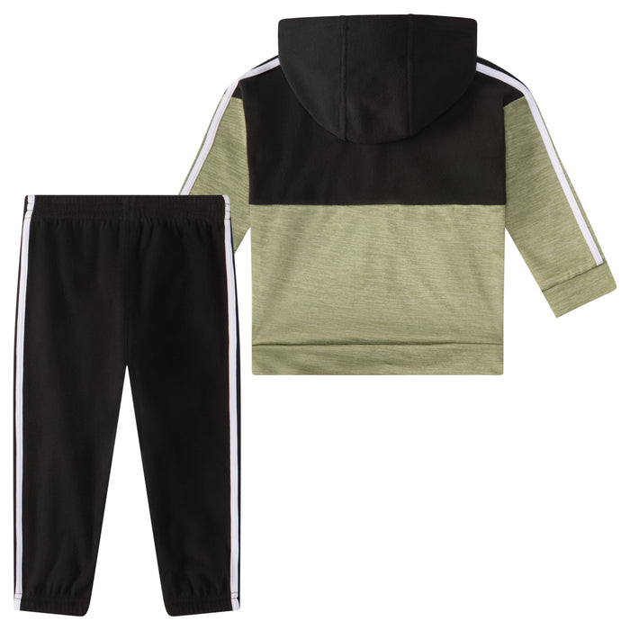 Adidas Hooded Mix Fleece Jacket Set