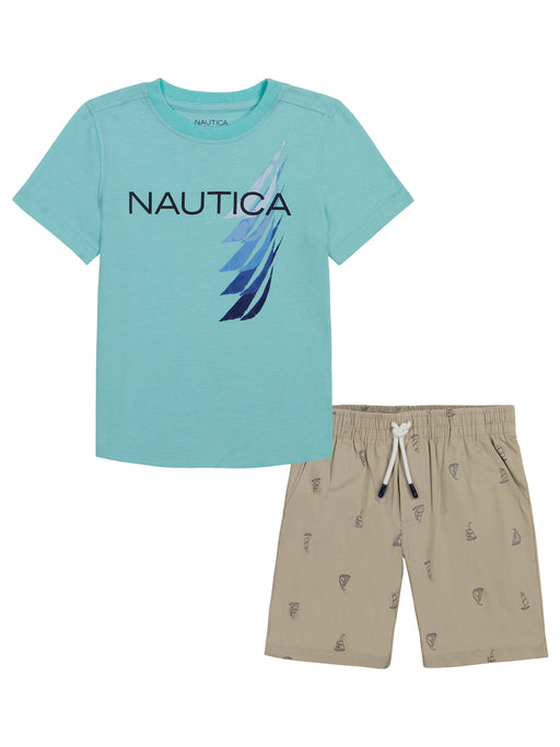 Nautica Men's Classic Fit Bandana Print Cotton Sleep Shorts Blue