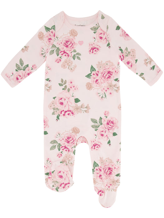 Juicy Couture Pink Floral Footed Coverall
