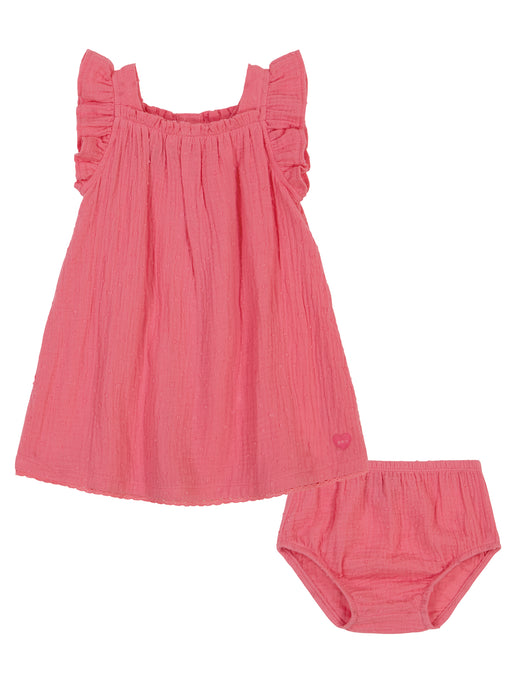 Juicy Couture Pink Woven Dress with Diaper Cover