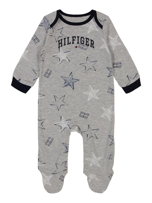 Tommy Hilfiger Grey Stars Footed Coverall
