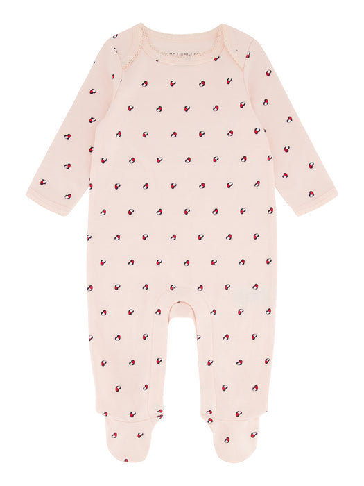 Tommy Hilfiger Pink Hearts Footed Coverall