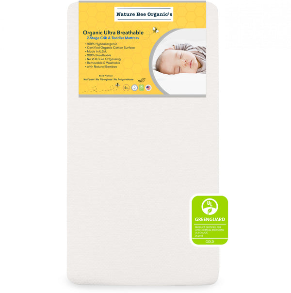 Nature Bee Organic's 2-Stage Ultra Breathable Crib & Toddler Mattress